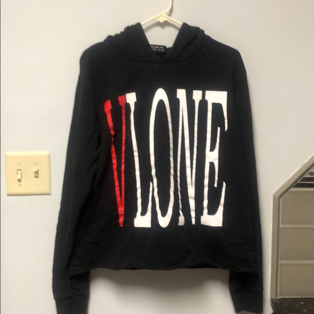 Vlone Black hooded sweatshirt